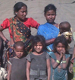 Family in the pilot program in Raipur. (Photo by Vijay Mahajan)