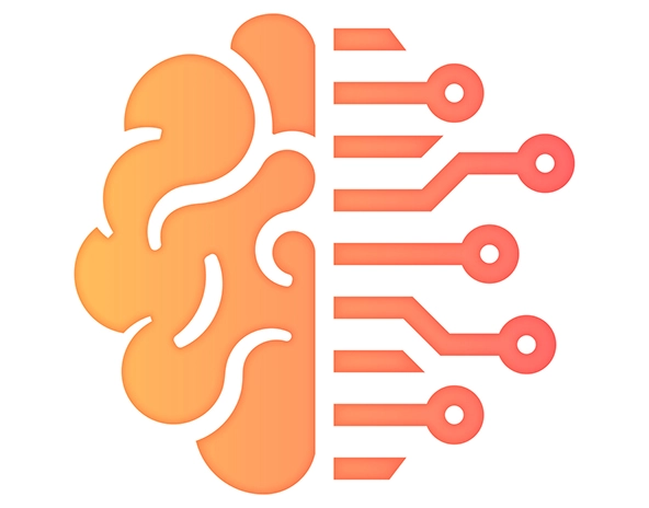 papercut style graphic that's half curved lines and half straight lines to symbolize artificial intelligence