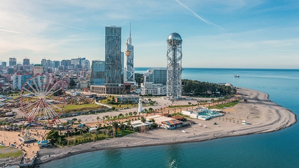 aerial view of batumi, georgia