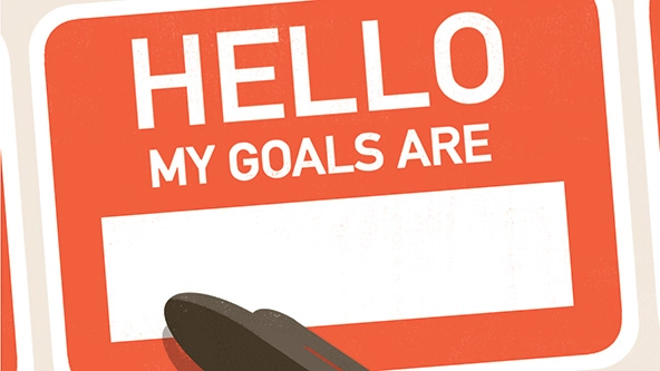 Blank name tag with the words 