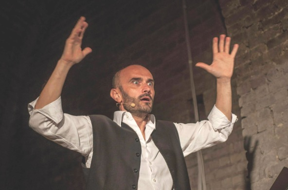 an actor performing