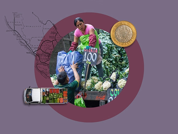image of farm worker hauling food onto a truck