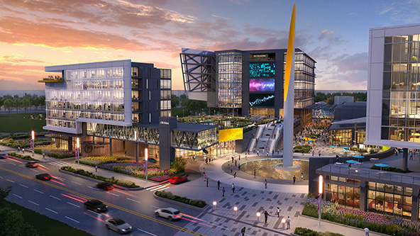 Rendering of buildings in downtown Oklahoma City