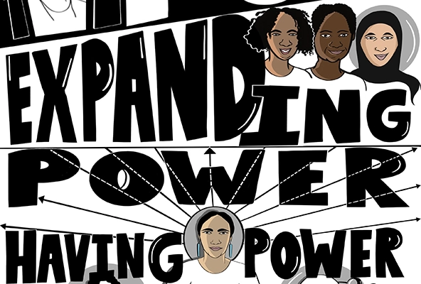 Diverse faces surrounded by the words 