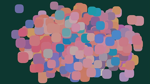 Abstract geometric pattern of colorful small squares