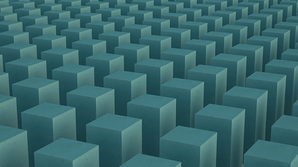 3D turquoise block pattern