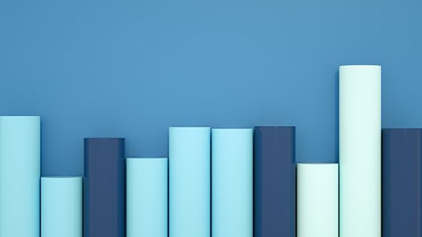 Bar chart in blues