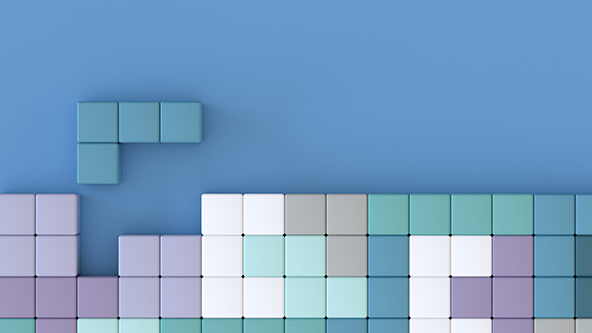 Geometric shapes connected in a logic game