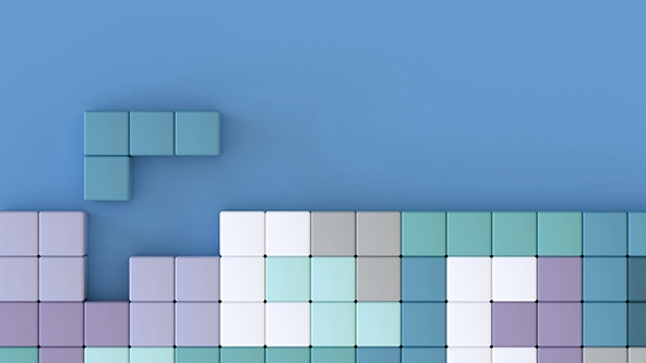 Geometric shapes connected in a logic game