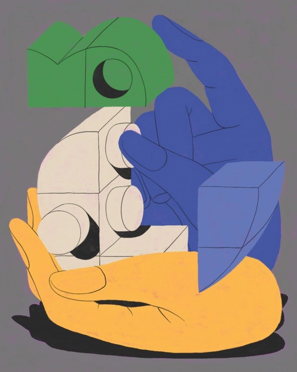 Illustration of people and people's heads 