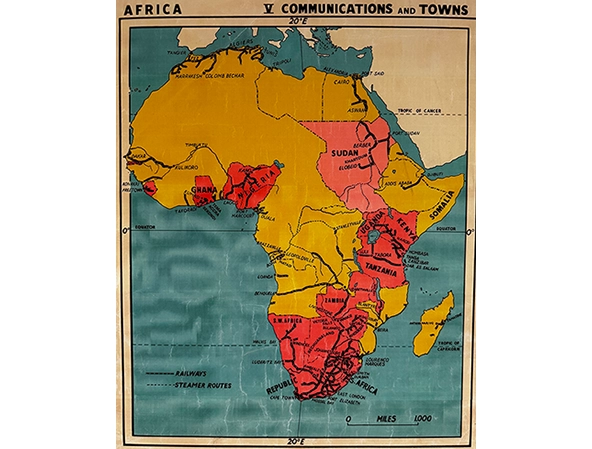 An illustrated map of Africa