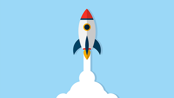 rocket ship taking off