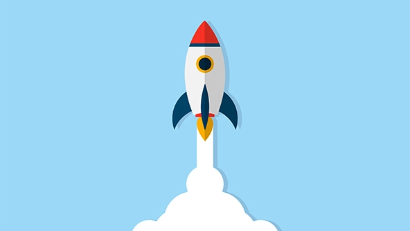 rocket ship taking off