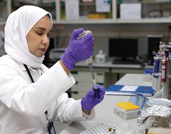 woman working in a lab