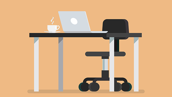 office desk with chair