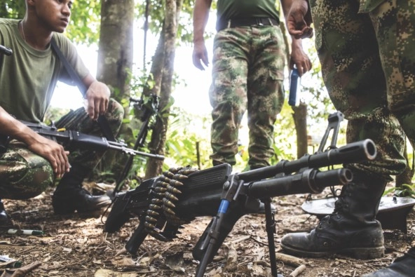 photo of soldiers in a forest
