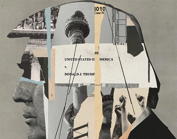 collage of images making donald trump's face