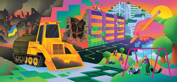 illustration of a bulldozer